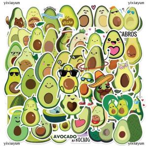 [COD] yixiayun 50Pcs Cartoon Avocado Stickers Guitar Suitcase Laptop Helmet Graffiti Sticker