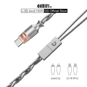 DD ddHiFi M198C USB Interface Decoding Earphones Cable with MMCX and 2-Pin 0.78 Connector Supports In-Line Controls and Mic