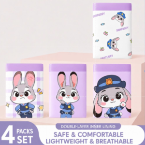 Zootopia 4pcs Kids Underwear for Girls 100% Cotton Class A 5A Antibacterial Boxer Shorts