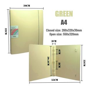 5D Ring File Fail Kertas A4/F4 Binder Push-Pull 5-hole Clip PP Material Waterproof School Stationery