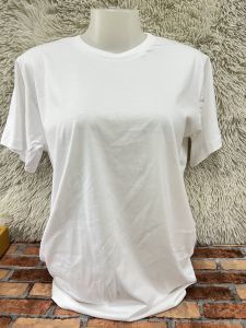 เสื้อเปล่าเสื้อยึด คอกลมแขนสั้นผ้าคาตตอลเบอร์32 ขาว ดำ