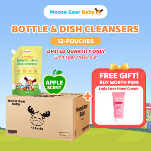 Moose Gear Baby 1BOX Bottle Cleanser 500ml (11+1FREE) 12PACKS (Apple Scent)