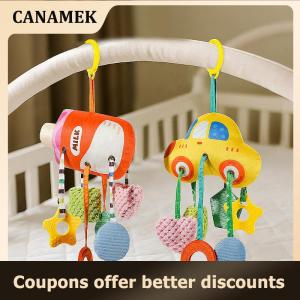 【 CANAMEK 】 Newborn 0-12 Months Baby Stroller Toys Baby Rattles Mobiles Cartoon Animal Hanging Bell Educational Baby Toys