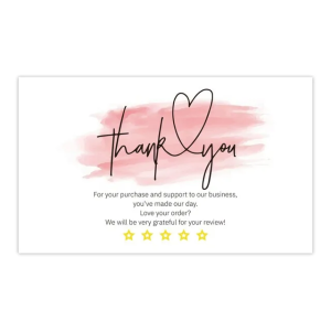 Kad Terima Kasih Thank You Card 100pcs Greeting Card Wishes Card Happy Birthday Message Card