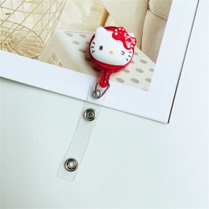 MMLUCK Creative Cartoon Chest Card Cinnamoroll Students Card ID Card Clips Nurse Badge Holder Name Card Badge Holder Retractable Badge Reel Cute Badge Reel