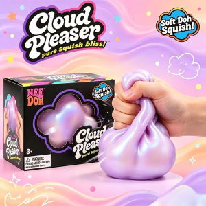 Cloud Pleaser Squishy Stress Balls – Pearl Soft Squeeze Fidget Toys for Party Favors Slow Rising Stress Relief Squishy Cube Anti-Anxiety Squeeze Toy for Focus ADHD
