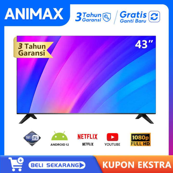 ANIMAX TV Smart Android 43 inch 32 Inch TV Digital 43 inch Smart TV ...