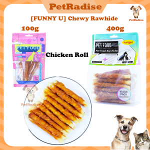 FUNNY U Rawhide Dog Dental Chew Stick Dog Bone Chew Dog Treats Dog Snacks Dog Treat Snack Dog Snack Food 狗狗磨牙棒 狗狗零食