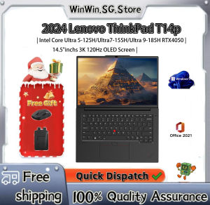 【Lenovo official Warranty】2024 Lenovo ThinkPad T14p Laptop Intel Core Ultra 5-125H/Ultra7-155H/Ultra 9-185H RTX4050 14.5inch 120hz 3K Screen Computer Notebook 100% Genuine 32GB+1TB 32GB+1TB 64GB+2TB Lenovo Laptop