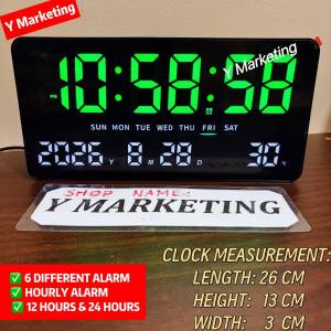 2613 Digital Alarm Clock 6 Different Alarm Time And Hourly Alarm