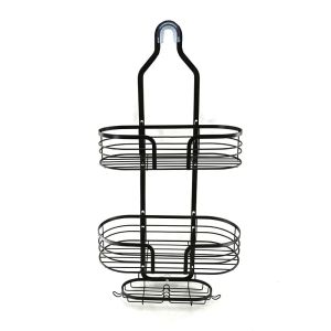 CUNXIN Anti-Swing Hanging Shower Basket Rustproof Hooks Soap Holder Durable No Drilling Storage Rack Sponge