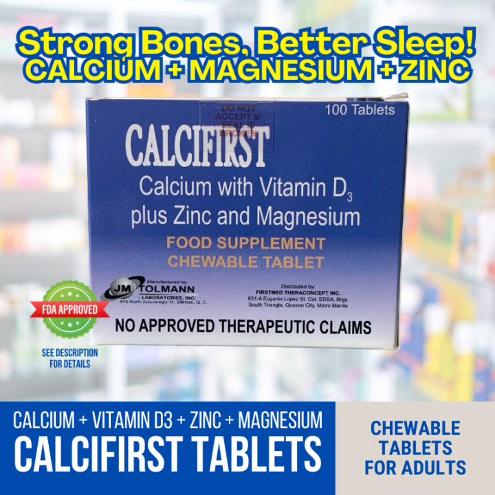 (Generic) Calcifirst Calcium Carbonate + Vitamin D3 + Magnesium