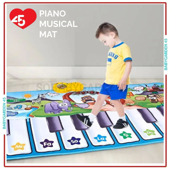 Piano Music Mat for Kids Floor Piano Mat Musical Keyboard Playmat Kids ...