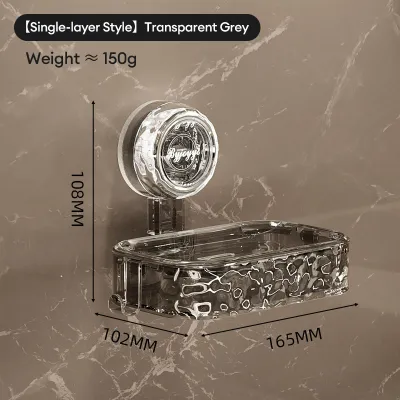 GAA Wall Suction Cup Shelf Bathroom Organizer Rack No-Drill Hanging Organizer for Shower Essentials
