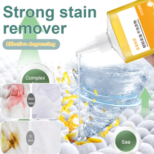 Powerful Clothes Stain Remover Instant Oil Grease Cleaner for Chili Oil Hot Pot Stains Food Spots Deep Fabric Cleaner