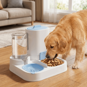OUTOPEN 2 in 1 Dog Automatic Feeder Large Capacity Spill-Proof Dog Water Dispenser Pet Food Containers Plastic Food Dispenser For Dogs Cats