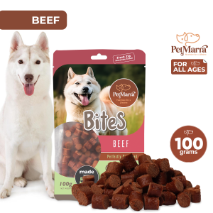 PetMarra Bites Dog Treats Beef Flavor 100g treat snacks dogs puppies pet food pets high quality foods all breeds