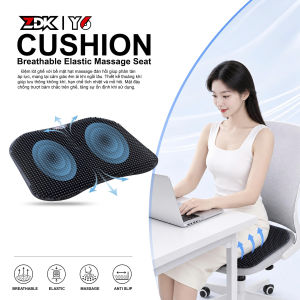 Đệm Ngồi PVC Dẻo Hạt Massage Thoáng Khí | Lót Ghế Văn Phòng Ghế Ô Tô Đen 44x34cm