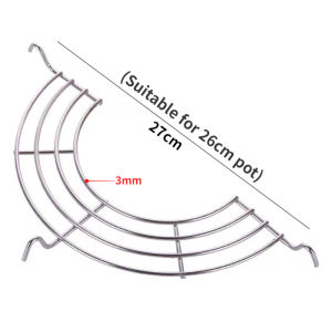 32cm Stainless Steel Mesh Colander Filter Frying Oil Strainer Steam Rack Oil Drainer Rack Kitchen Accessories