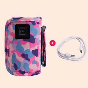 Portable Baby Bottle Warmer Insulation Thermostat Food Milk Heater Bag Heating Cover Baby Nursing Heater 3 Level Temperature Control