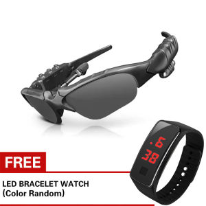 【FREE LED BRACELET WATCH】 VAORLO Original Stereo Earphones Wireless Headset with Mic Glasses Sunglasses for Driving Cycling Sports Noise Reduction Headphones