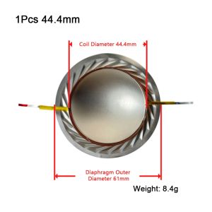 VIVAZ 1Pcs 34.4mm 44.4mm 51.5mm 72.2mm 74.5mm Tweeter Voice Coil Membrane Hore Diaphragm Structure DIY Speaker Modification Audio Driver Accessory Titanium Film Diaphragm Audio Equipment Maintenance