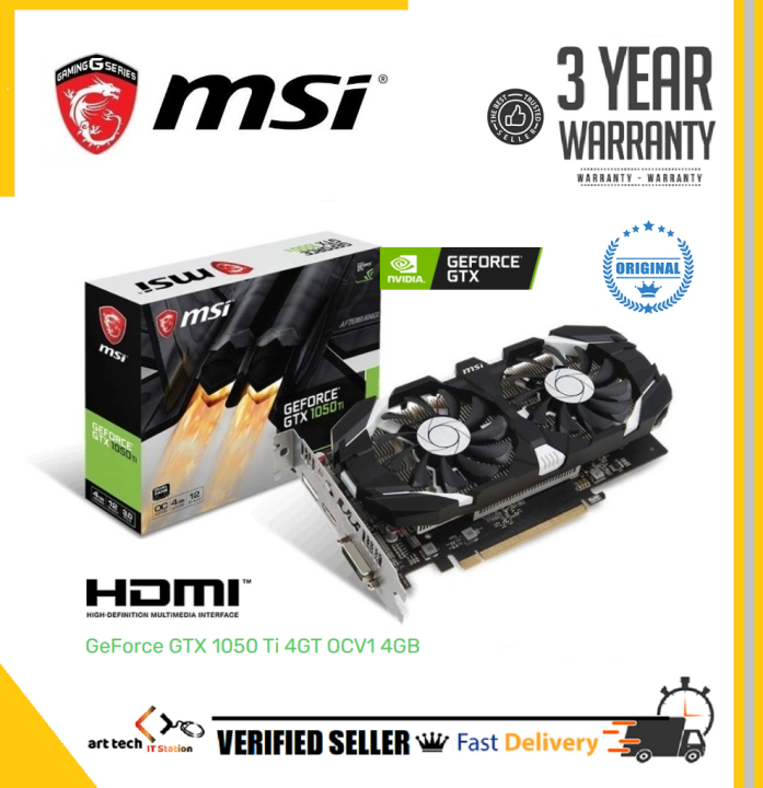 msi geforce gtx 1050 ti 4 gb video card