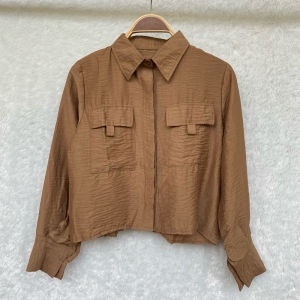 KEMEJA POLOS PANJANG BASIC WANITA / KEMEJA PANJANG POLO LINEN WANITA