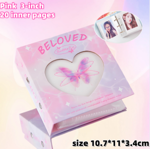 3-inch Photo Album 20 Pages Large Capacity Photo Album Mini Cute Butterfly Small Card Storage Book
