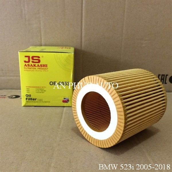 Lọc nhớt, lọc dầu động cơ BMW 523i 2005, 2006, 2007, 2008, 2009, 2010, ...2018 , hiệu JS Asakashi Nhật OE0053