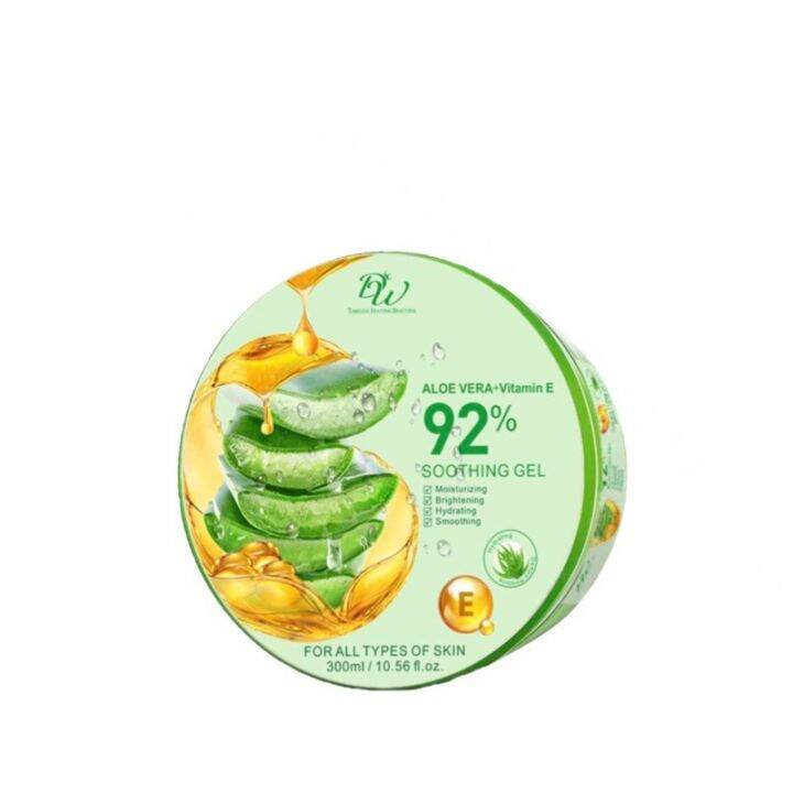 DW 92% Aloe Vera & Vitamin E Soothing Gel Moisturizing Brightrning ...