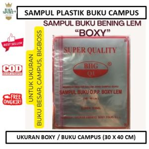 Sampul Plastik lem Buku Boxy isi 50 / Sampul buku kecil / buku tulis Campus BHG