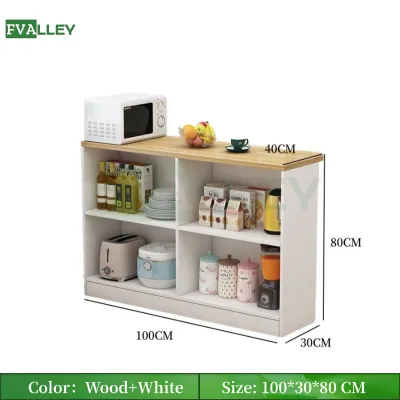FVALLEY Wooden Storage Cabinets Bar Partition Cabinet Side Table Kitchen Multifunctional Sideboards