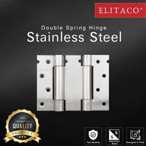 【ELITACO】HVRDWAVE 4 5" 100mm 125mm Stainless Steel Spring Hinge Double Cowboy Self Butterfly Door Hinges Automatic Adjustable Soft Close