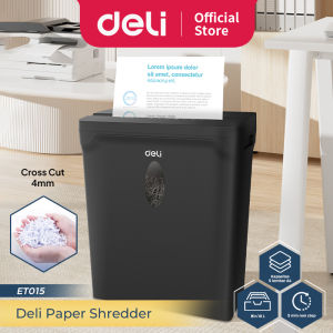 Deli Mesin Penghancur Kertas / Paper Shredder 5 Lembar 5 Menit Non Stop ET015