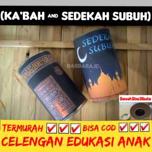 Celengan kaleng karakter Kabah bisa buka tutup Celengan Kaleng motif kabah Celengan Sedekah subuh celengan souvenir  kado