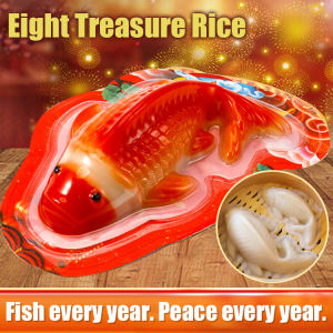 Eight Treasure Rice Koi Red and White Eight Treasure Rice Rice Cake Carp