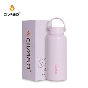 CIVAGO(32oz/960ml)Stainless Steel Vacuum Flask Tumbler Large Capacity Bottle Coffee Cup with Handle