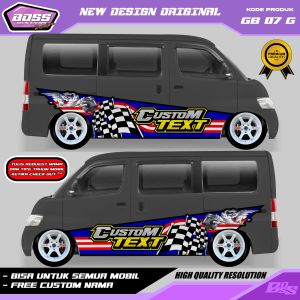 GB 07 - STIKER DECAL MOBIL GRANMAX MINIBUS BLINVAND APV PAJERO HIACE LUXIO CRV GRATIS CUSTOM NAMA