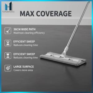 【Homelements】 Floor Cleaning Mop with Telescopic Handle Wet Dry Mop with Mop Pads & Scraper for All Home/Bathroom/Office