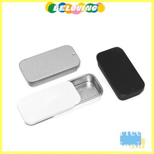 Beloving Flash Sale กล่องดีบุกขนาดเล็กกล่องดีบุกรูปทรงสี่เหลี่ยมผืนผ้ากล่องเก็บยาเม็ดแบบกดทำจากดีบุก