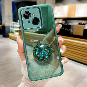 For Tecno Spark GO 1 Casing Transparent Soft Phone Case Camera Protection Clear Ultra Thin Back Cover With Ring Stand Holder For Tecno Spark GO1 SparkGo1