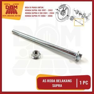 As Roda Belakang Supra (PSP) As Tromol Fork Forek Belakang Plus Mur Honda Supra 100 Supra X 100 Fit