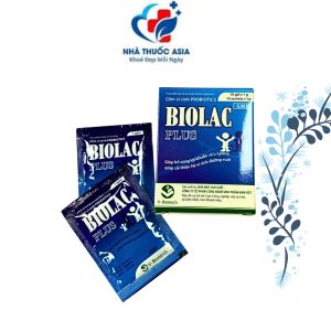BIOLAC PLUS hộp 10 gói Giúp bổ sung lợi khuẩn và L-Lysine giúp cải thiện hệ vi sinh đường ruột V-Biotech