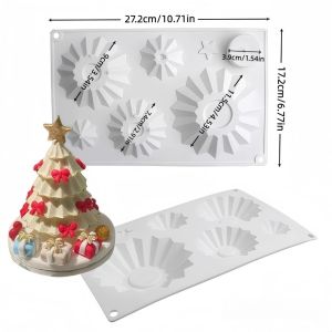 K9SEQ Christmas Theme Mousse Cake Mold Non-Stick Reusable Chocolate Dessert Mold High Quality Flexible Baking Mould DIY Baking
