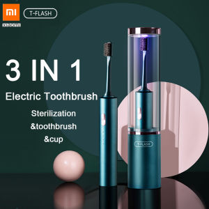 Original Xiaomi TFLASH Sonic Electric Toothbrush Automatic UV Sterilization IPX7 Waterproof Rechargeable Soft Sound Wave Vibration Teeth Brush