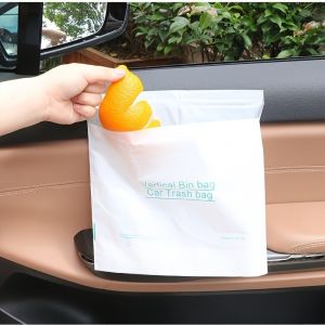 20/40pcs Disposable Car Garbage Bags Traceless Paste-type Self-standing Garbage Bag Portable Waterproof Leak Proof Barf Vomit Bags
