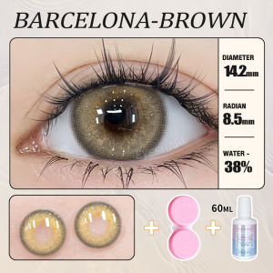 （COD）Korean warm brown contact  14.0mm contact  with solution Mabilis na pagpapadala
