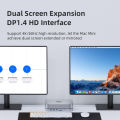 Hagibis USB-C Hub with Dual Hard Drive Enclosure Type-C Docking Station for Mac Mini M2 Mac Studio M1 Max Ultra with 2.5inch SATA M.2 SSD 4K60Hz DP1.4  HDMI USB3.2 Gen2 SD/TF. 