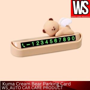 Kuma Cream Bear Parking Card Car temporary parking phone card